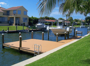 docks in the summer sun