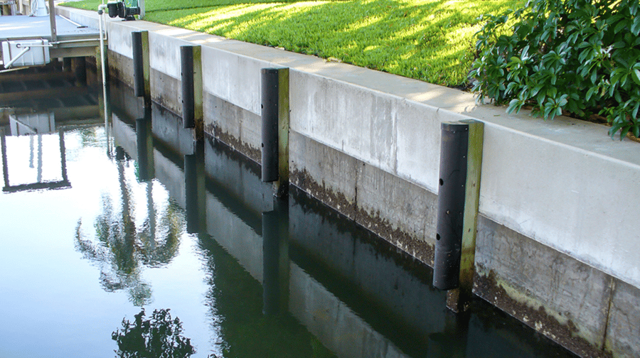 concrete seawall vs vinyl seawall