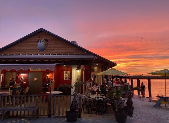The Old Salty Dog waterfront dining near Sarasota