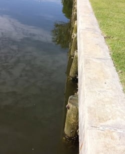 Pin Pilings on Seawall