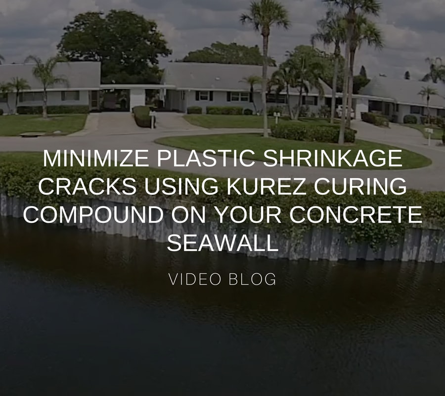 Minimize Plastic Shrinkage Cracks Using Kurez Curing Compound on Your Concrete Seawall